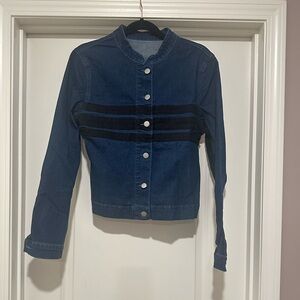 Jean jacket trimmed in black